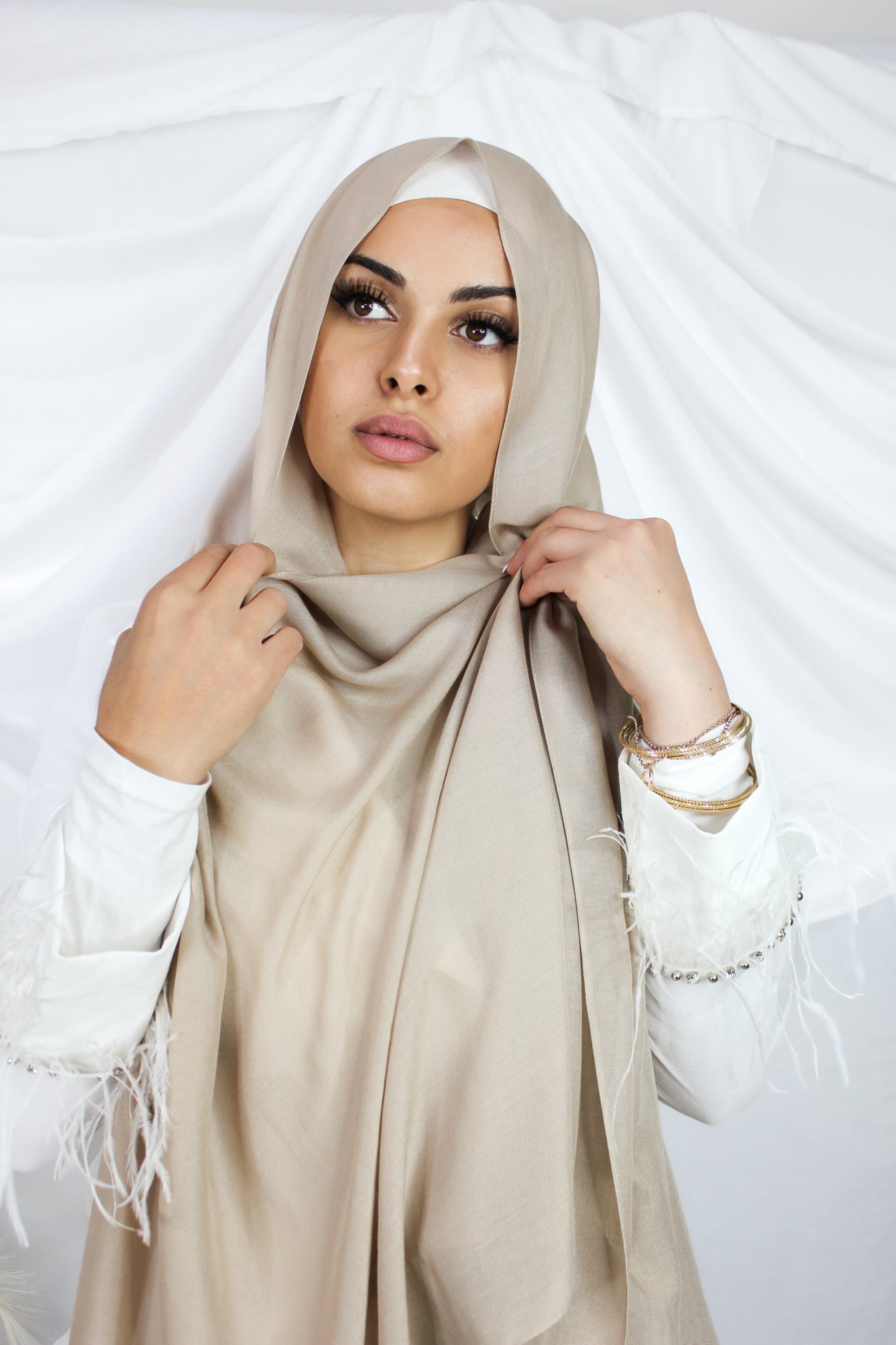 The Instant Caramel Jersey Hijab Scarf by Suriah Scarves