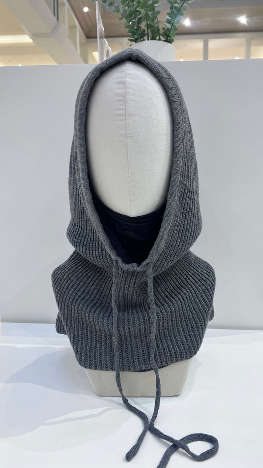 CHARCOAL Knit Hood