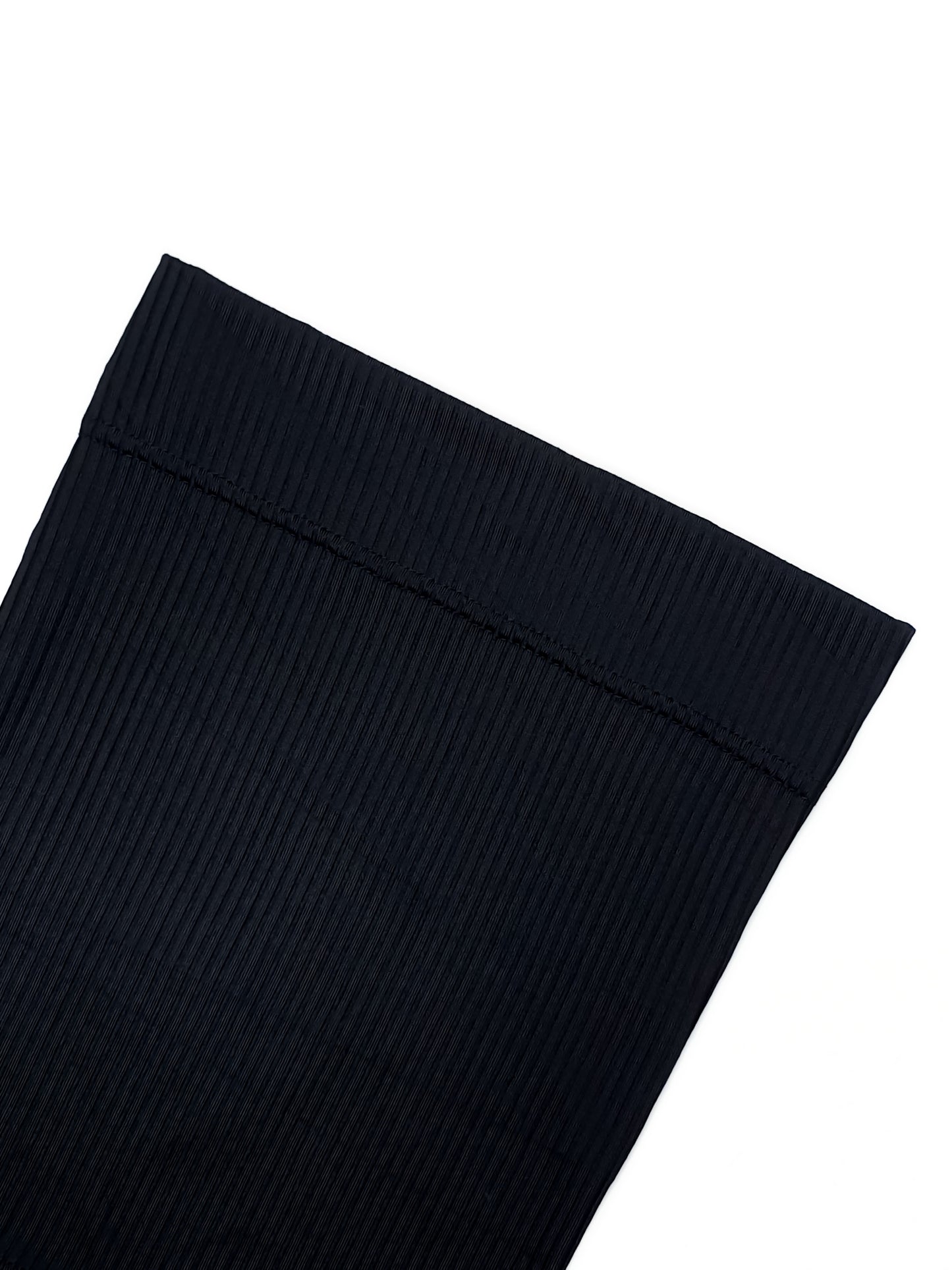 Ribbed Straight Cap - Ebony