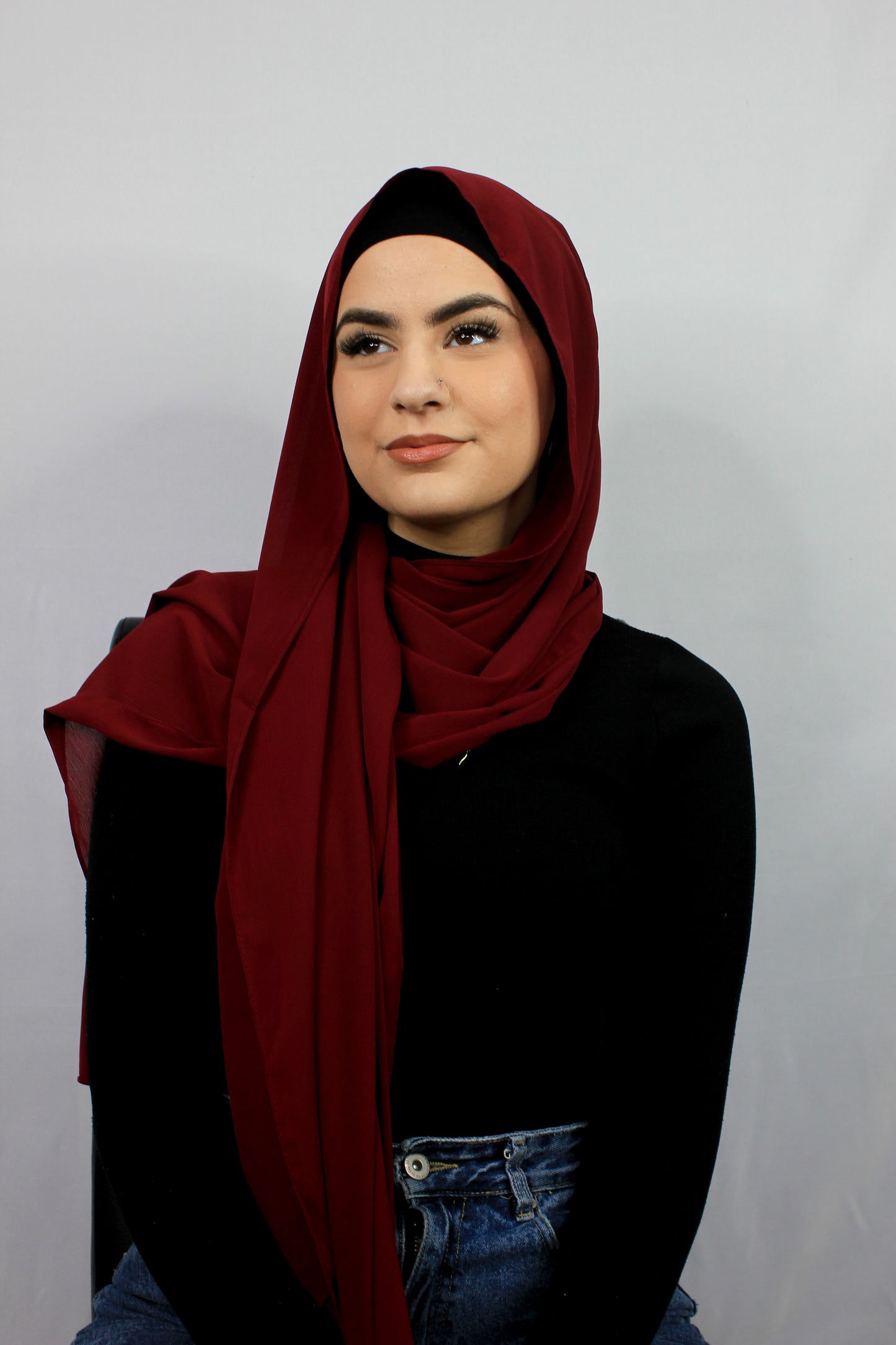 Stella Chiffon - Maroon