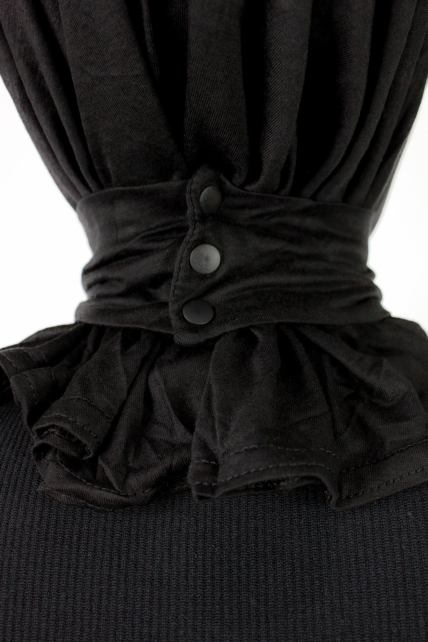 Button Up Ninja Cap - Black