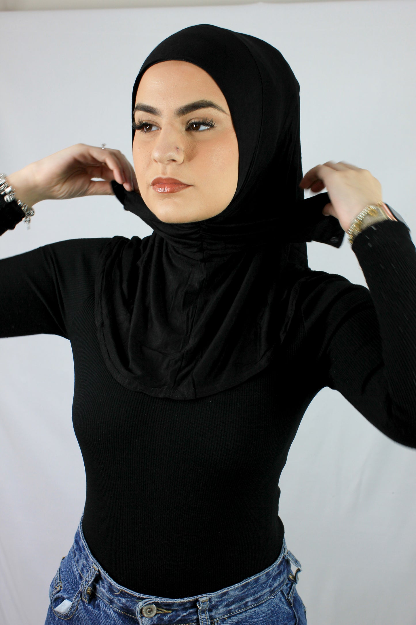 Button Up Ninja Cap - Black