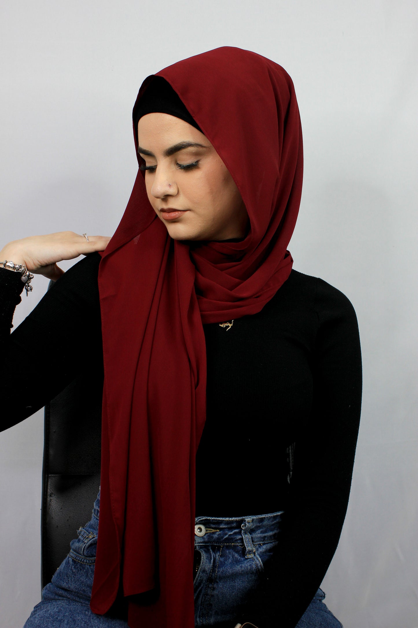 Stella Chiffon - Maroon