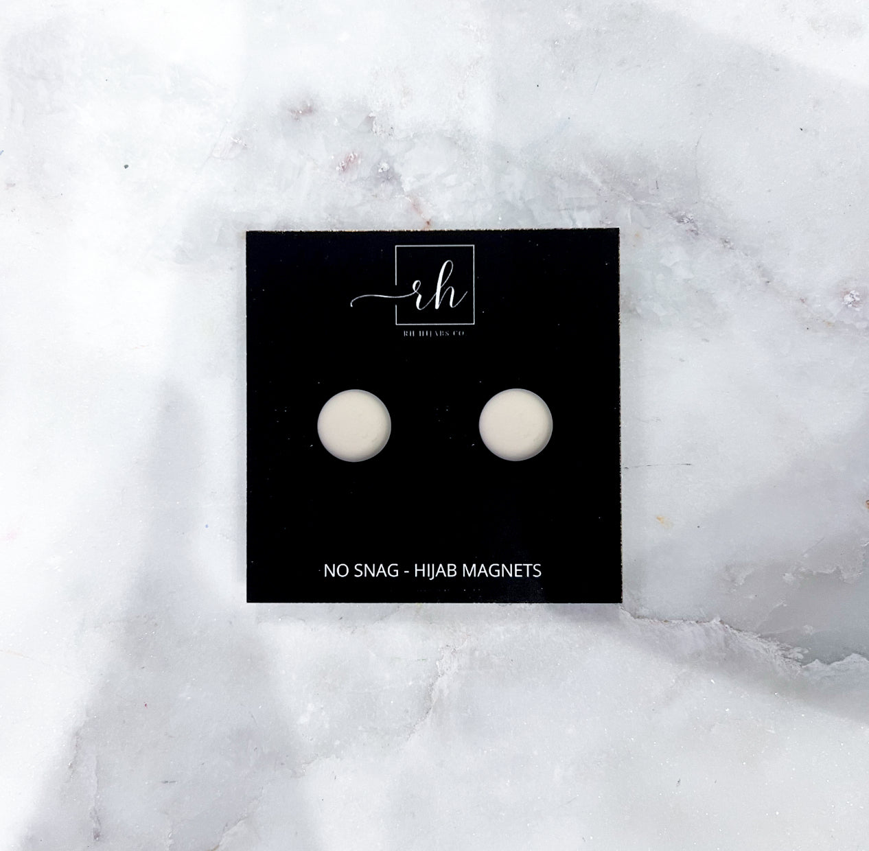 Matte Hijab Magnets - Ivory