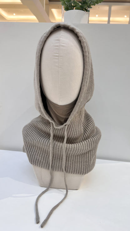BEIGE Knit Hood