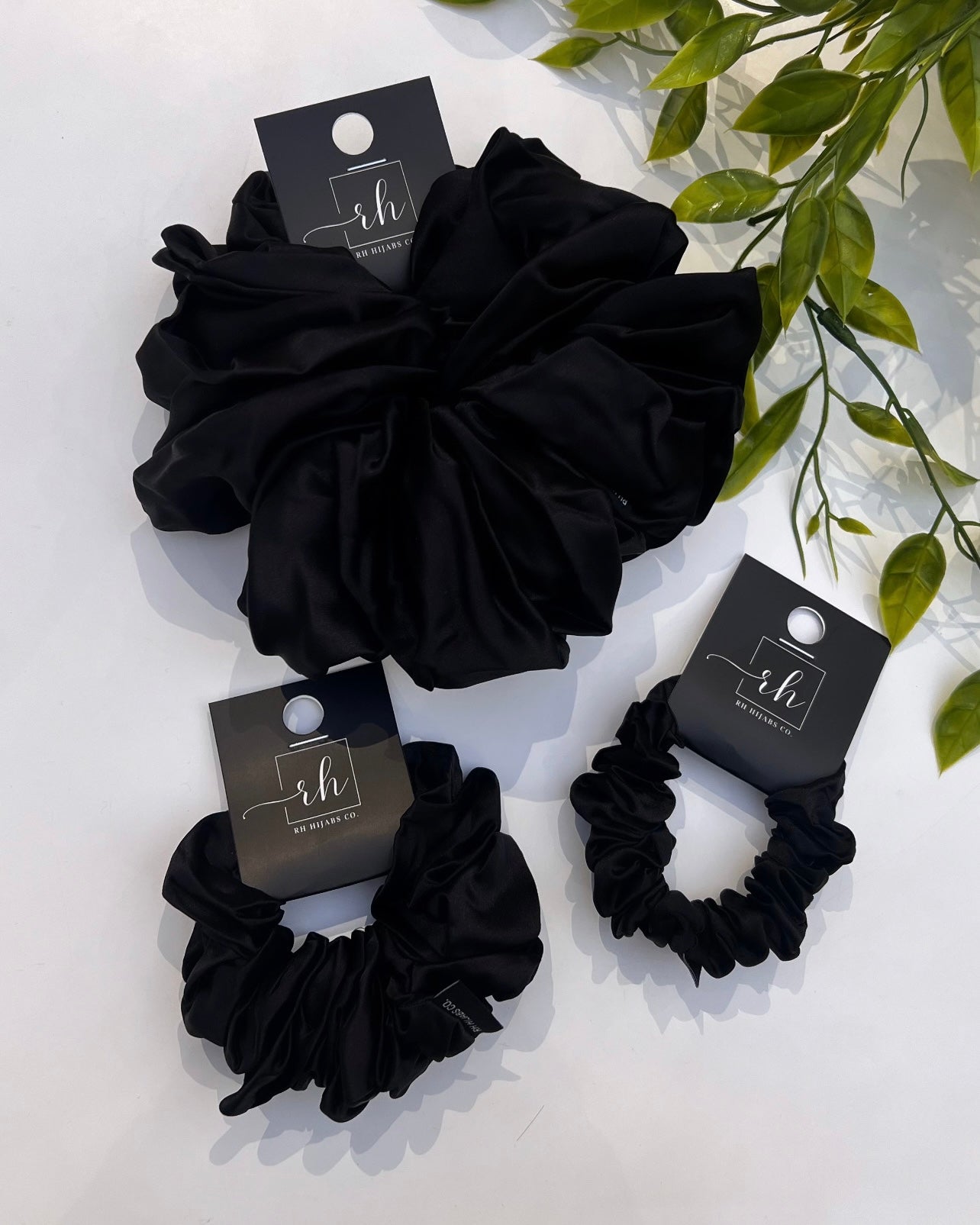 EBONY Mulberry Silk Scrunchie