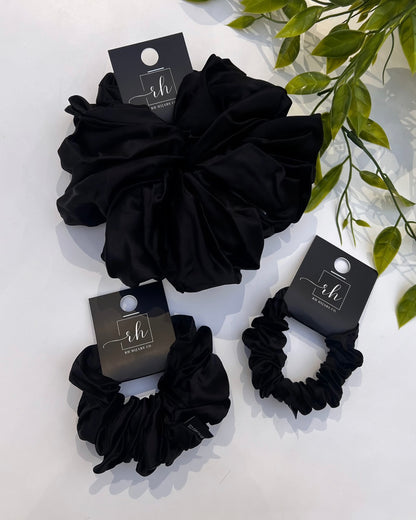 EBONY Mulberry Silk Scrunchie