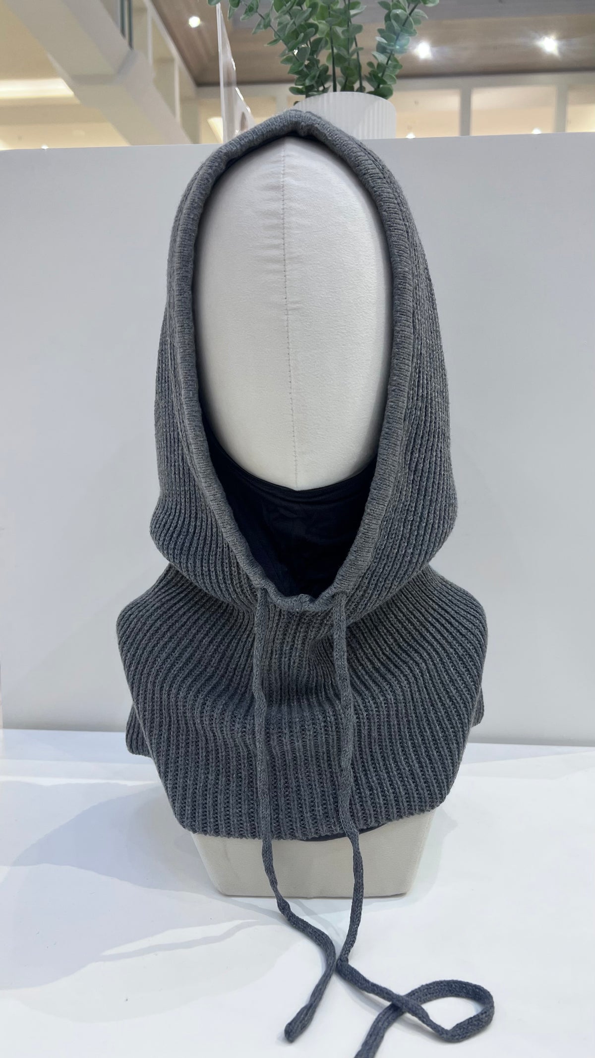 CHARCOAL Knit Hood
