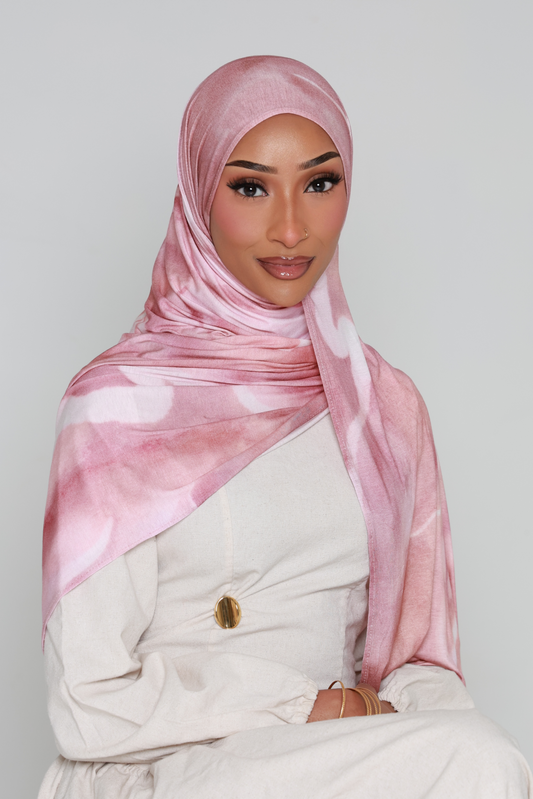 BLUSH SWIRL Jersey Print