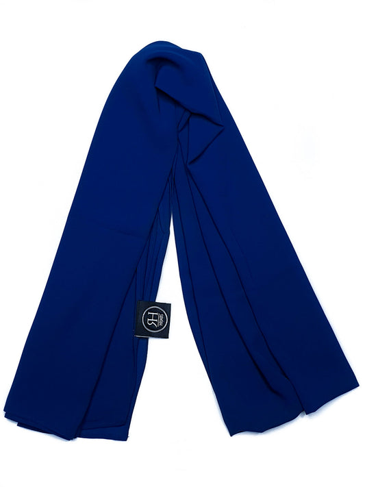 Luxe Chiffon Hijab Set - Royal Blue