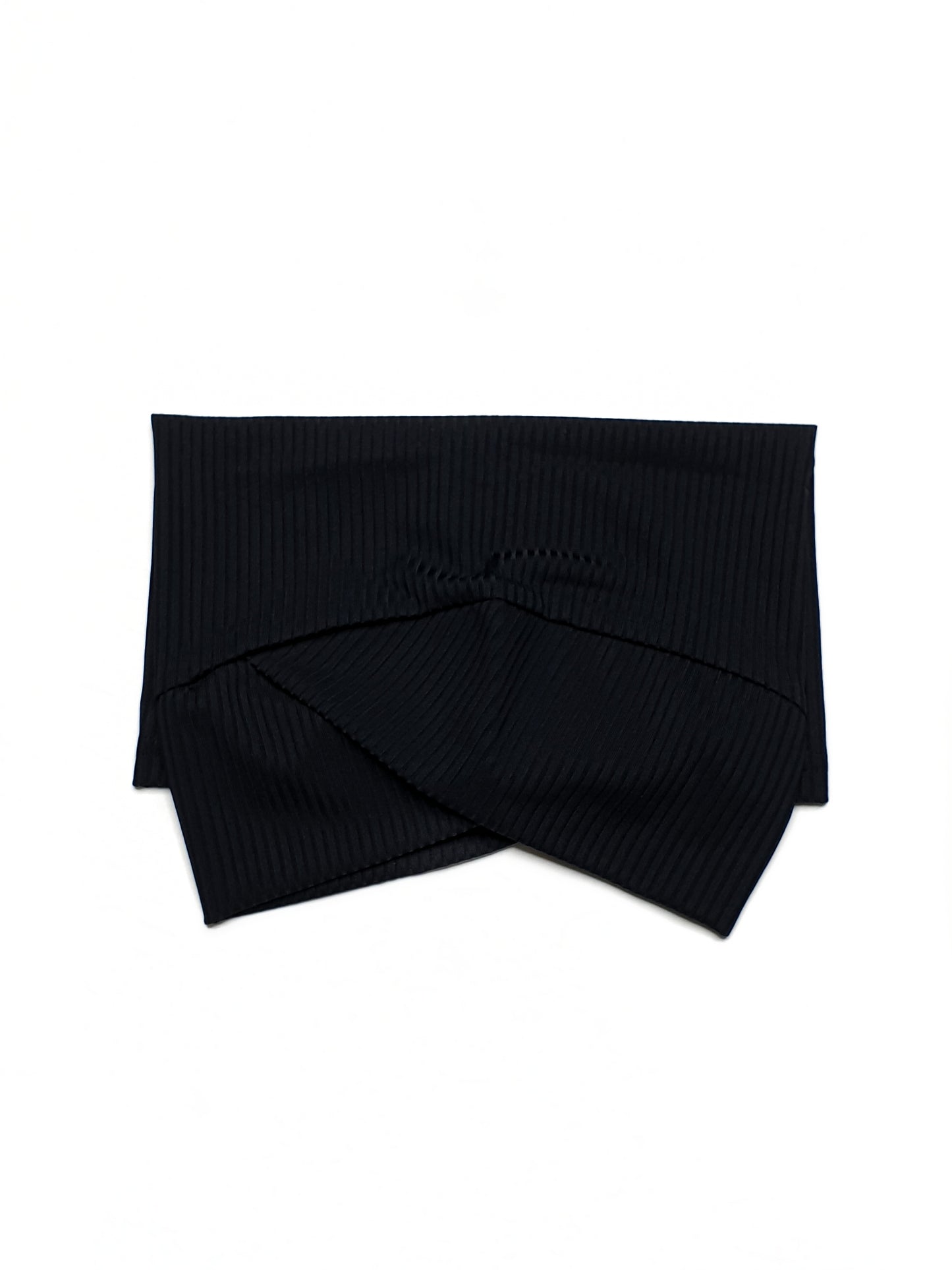 Ribbed Cross Cap - Ebony