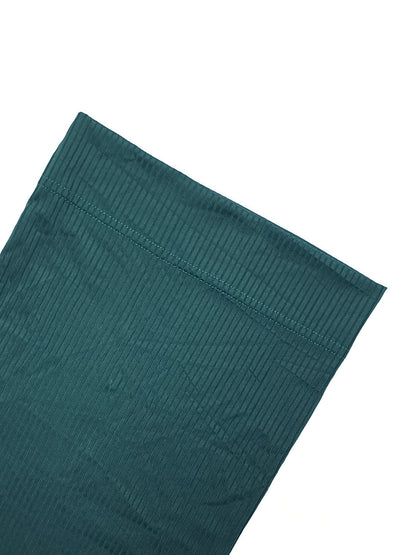 Ribbed Straight Cap - Emerald