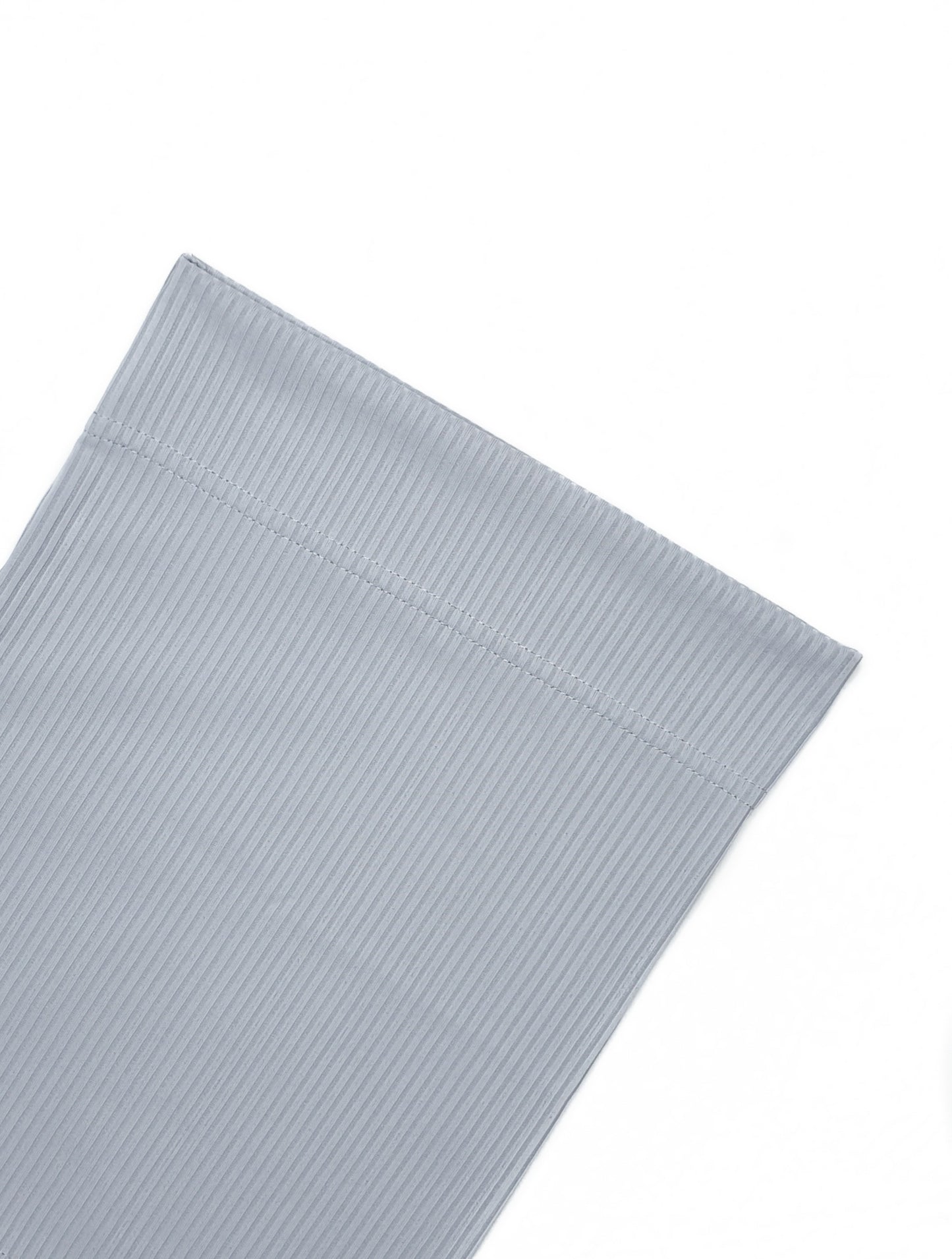 Ribbed Straight Cap - Silver