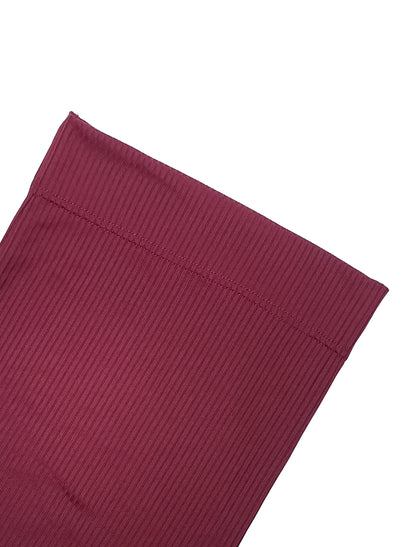 Ribbed Straight Cap - Scarlet