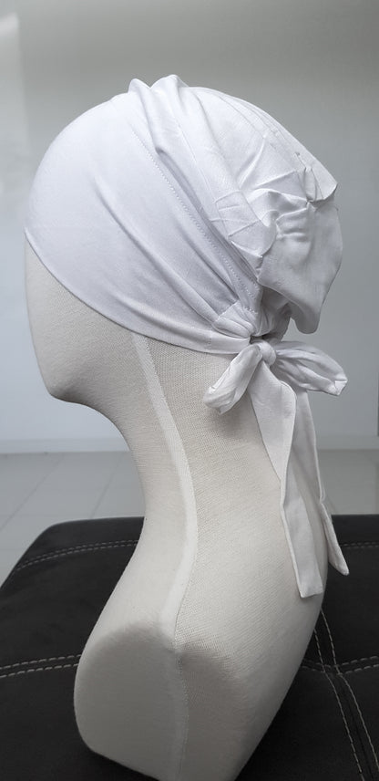 Closed Straight Cap - White