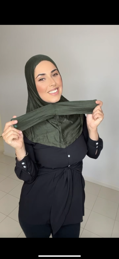 Button Up Ninja Cap - Forest Green